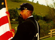 Charles Rawlins of 54th Masachusetts at Battlefield Overlook